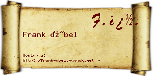 Frank Ábel névjegykártya