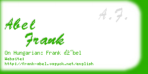 abel frank business card